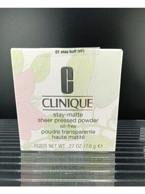 Clinique Stay-Matte Sheer Pressed Powder Oil-Free 01 Stay Buff